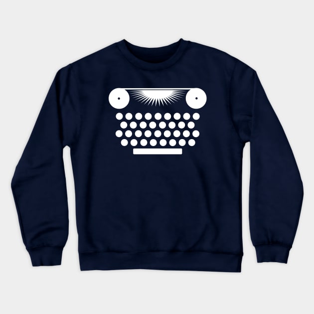 Dispatches Typewriter (White) Crewneck Sweatshirt by Obscure Studios